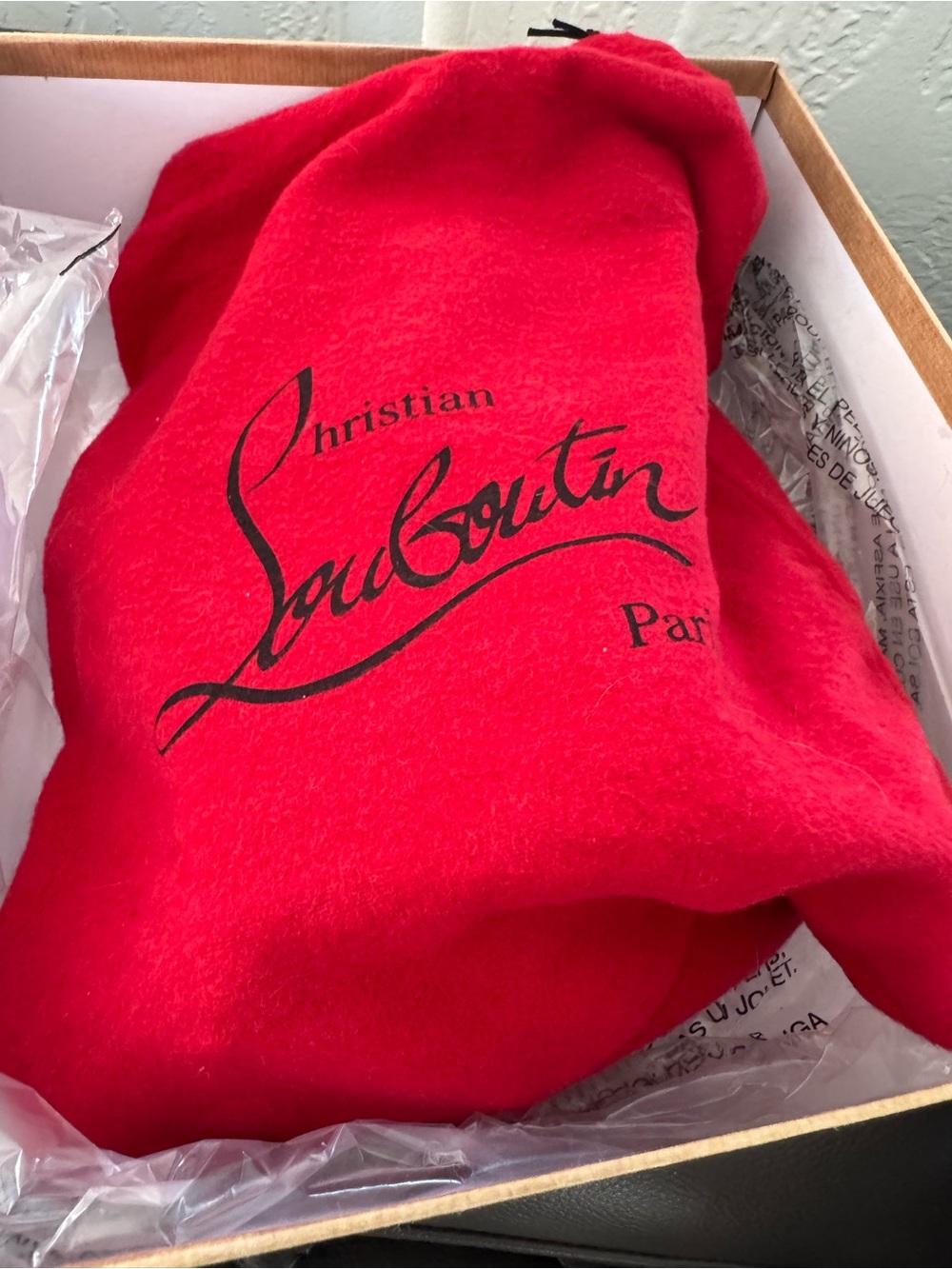 Christian Louboutin Black Mesh Sandals with Signature Red Sole - Picture 4 of 7